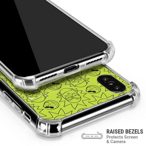 Adult Swim Rick and Morty Rick and Morty All Over Print iPhone XS Max Clear Case
