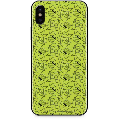 Adult Swim Rick and Morty Rick and Morty All Over Print iPhone XS Max Skin