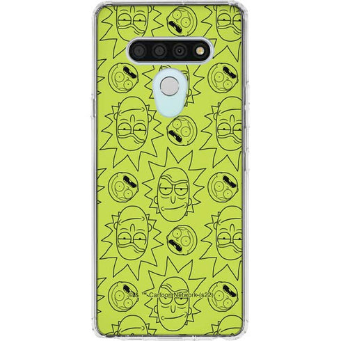 Adult Swim Rick and Morty Rick and Morty All Over Print LG Stylo 6 Clear Case
