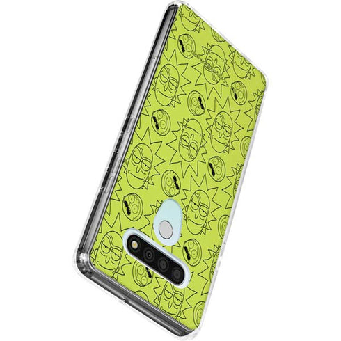 Adult Swim Rick and Morty Rick and Morty All Over Print LG Stylo 6 Clear Case