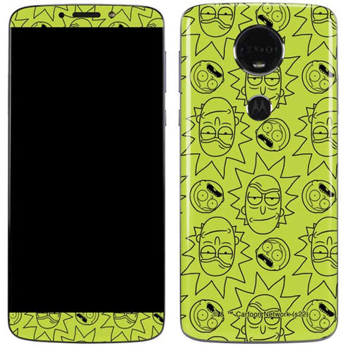 Adult Swim Rick and Morty Rick and Morty All Over Print Moto E5 Plus Skin