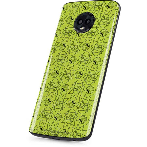 Adult Swim Rick and Morty Rick and Morty All Over Print Moto G6 Skin