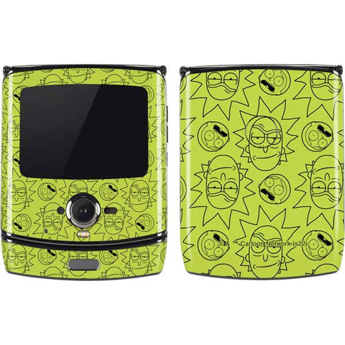 Adult Swim Rick and Morty Rick and Morty All Over Print Motorola RAZR Skin