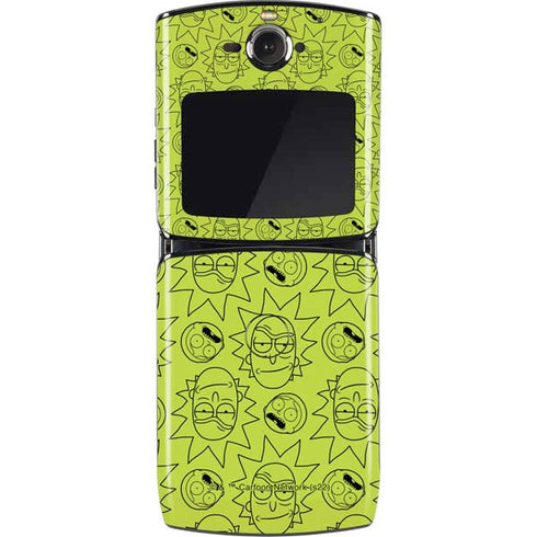 Adult Swim Rick and Morty Rick and Morty All Over Print Motorola RAZR Skin