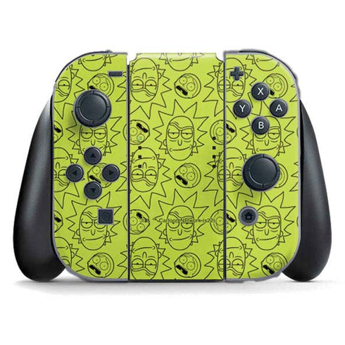 Adult Swim Rick and Morty Rick and Morty All Over Print Nintendo Switch (2017-2021) Joy-Con Controller Skin