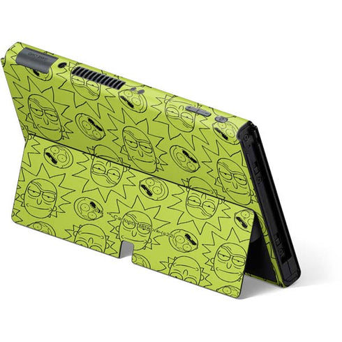 Adult Swim Rick and Morty Rick and Morty All Over Print Nintendo Switch OLED (2021) Skin
