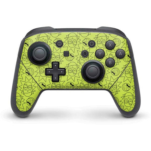 Adult Swim Rick and Morty Rick and Morty All Over Print Nintendo Switch Pro Controller Skin