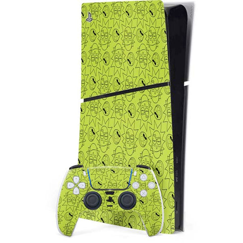 Adult Swim Rick and Morty Rick and Morty All Over Print PS5 Slim Digital Edition Console Skin