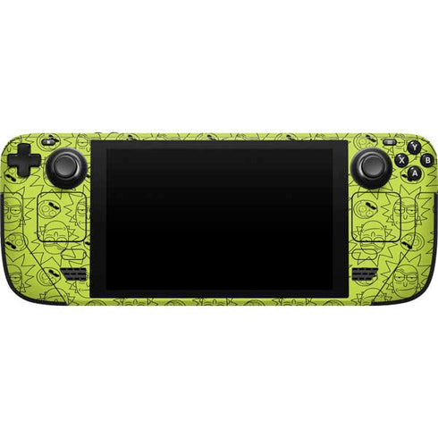 Adult Swim Rick and Morty Rick and Morty All Over Print Steam Deck Handheld Gaming Computer Skin