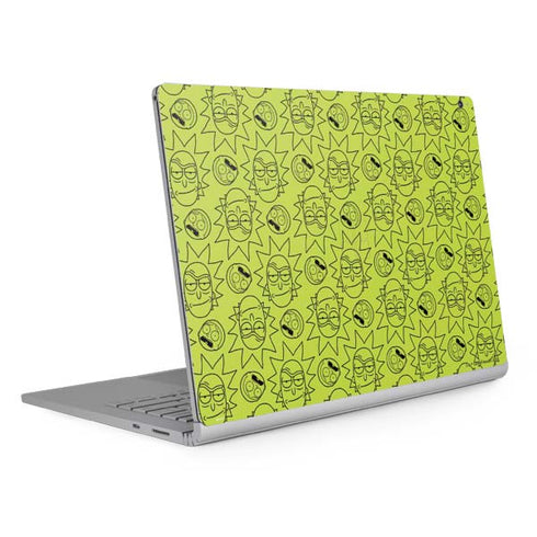 Adult Swim Rick and Morty Rick and Morty All Over Print Surface Book 2 15in Skin