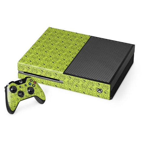 Adult Swim Rick and Morty Rick and Morty All Over Print Xbox One Console and Controller Bundle Skin