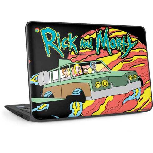 Adult Swim Rick and Morty Family Wagon HP Chromebook Skin
