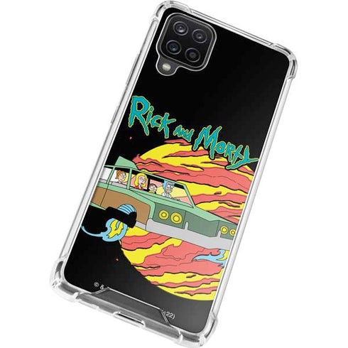 Adult Swim Rick and Morty Family Wagon Galaxy A12 Clear Case