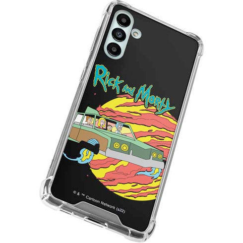 Adult Swim Rick and Morty Family Wagon Galaxy A13 5G Clear Case