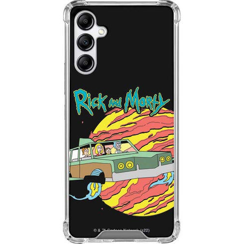 Adult Swim Rick and Morty Family Wagon Galaxy A14 5G Clear Case