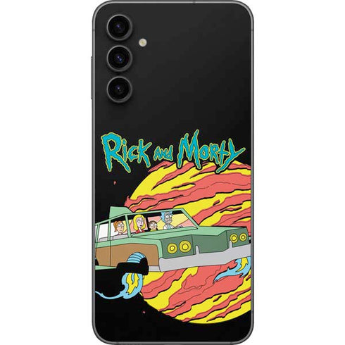 Adult Swim Rick and Morty Family Wagon Galaxy A14 5G Skin