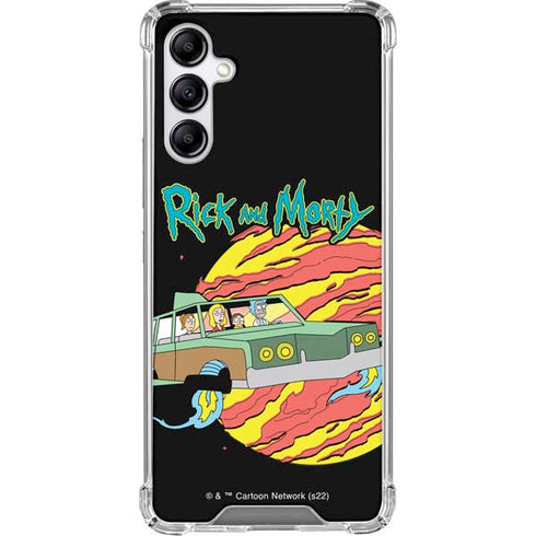 Adult Swim Rick and Morty Family Wagon Galaxy A15 5G Clear Case