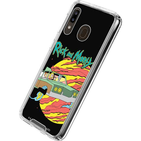 Adult Swim Rick and Morty Family Wagon Galaxy A30 Clear Case