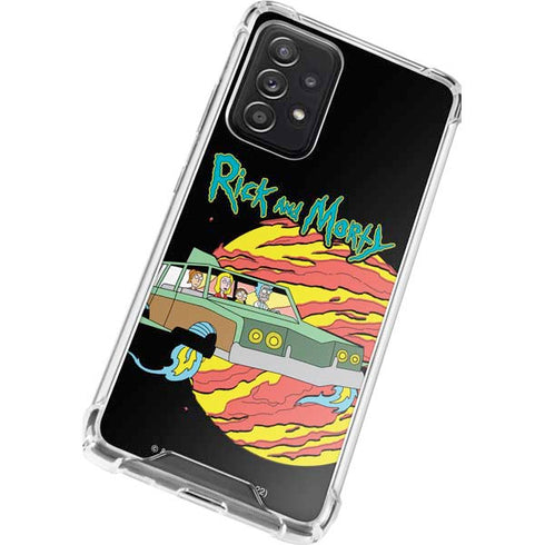 Adult Swim Rick and Morty Family Wagon Galaxy A52 5G Clear Case