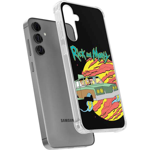 Adult Swim Rick and Morty Family Wagon Galaxy S24 Plus Clear Case