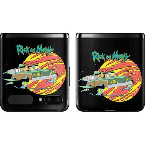 Adult Swim Rick and Morty Family Wagon Galaxy Z Flip Skin