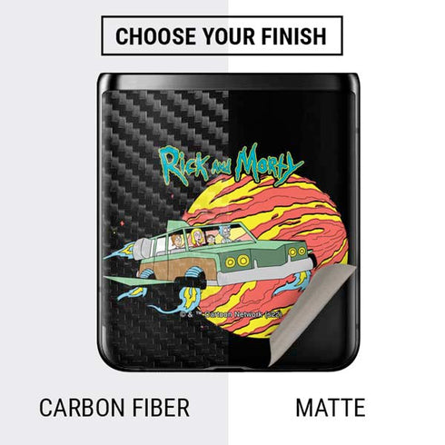 Adult Swim Rick and Morty Family Wagon Galaxy Z Flip Skin