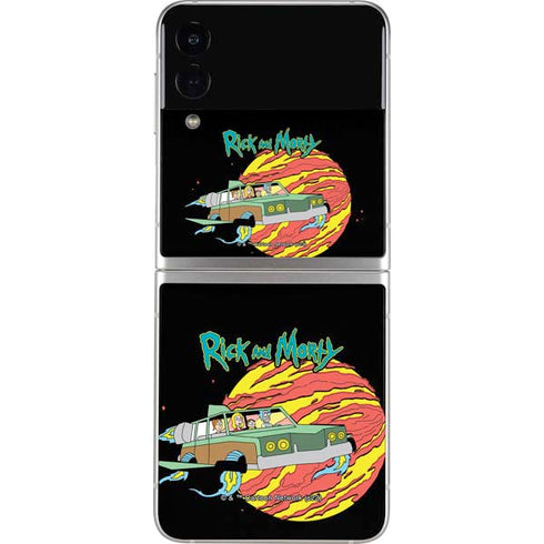 Adult Swim Rick and Morty Family Wagon Galaxy Z Flip3 5G Skin