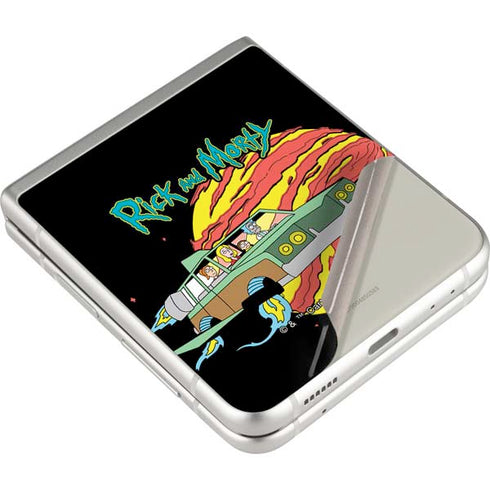 Adult Swim Rick and Morty Family Wagon Galaxy Z Flip3 5G Skin
