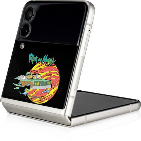 Adult Swim Rick and Morty Family Wagon Galaxy Z Flip3 5G Skin