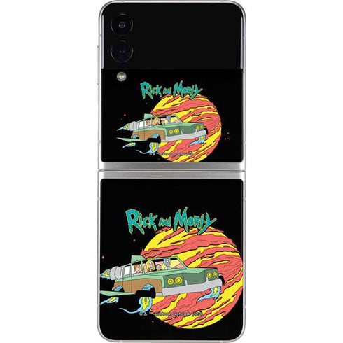 Adult Swim Rick and Morty Family Wagon Galaxy Z Flip4 5G Skin