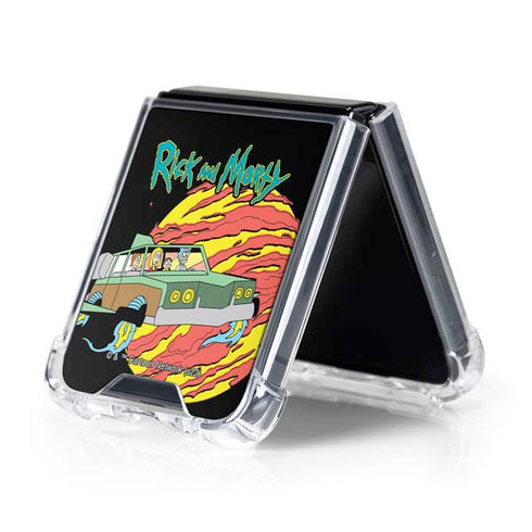 Adult Swim Rick and Morty Family Wagon Galaxy Z Flip5 5G Clear Case