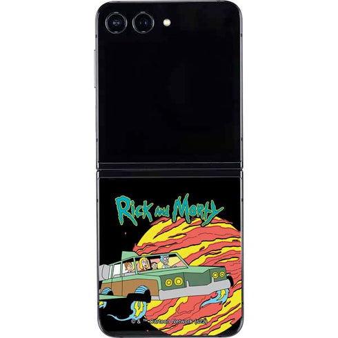 Adult Swim Rick and Morty Family Wagon Galaxy Z Flip5 5G Skin