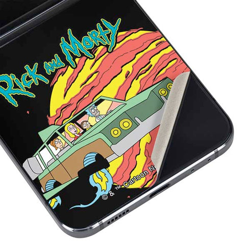 Adult Swim Rick and Morty Family Wagon Galaxy Z Flip5 5G Skin