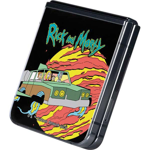 Adult Swim Rick and Morty Family Wagon Galaxy Z Flip5 5G Skin