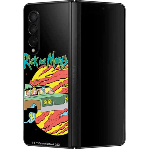 Adult Swim Rick and Morty Family Wagon Galaxy Z Fold3 5G Skin