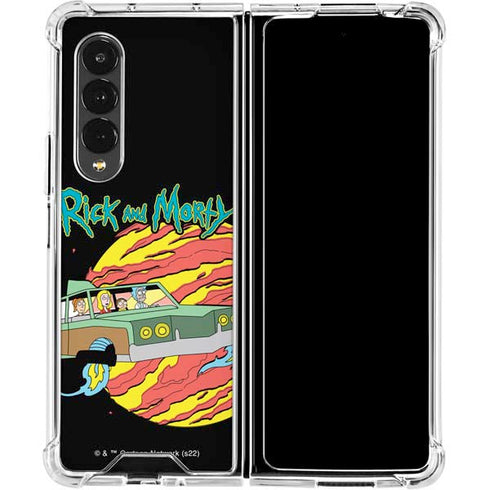 Adult Swim Rick and Morty Family Wagon Galaxy Z Fold4 5G Clear Case