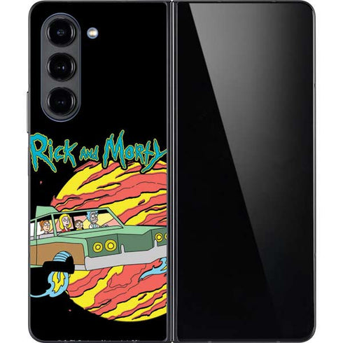 Adult Swim Rick and Morty Family Wagon Galaxy Z Fold5 5G Skin