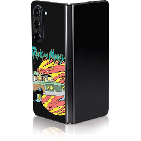 Adult Swim Rick and Morty Family Wagon Galaxy Z Fold5 5G Skin