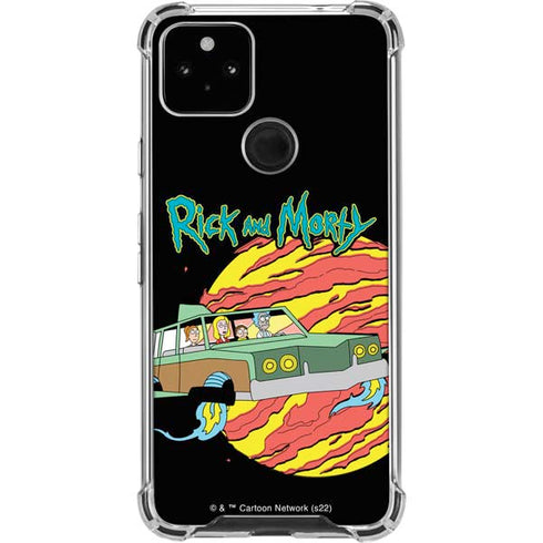 Adult Swim Rick and Morty Family Wagon Google Pixel 5a 5G Clear Case