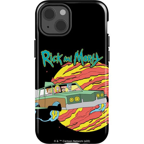 Adult Swim Rick and Morty Family Wagon iPhone 15 Impact Case
