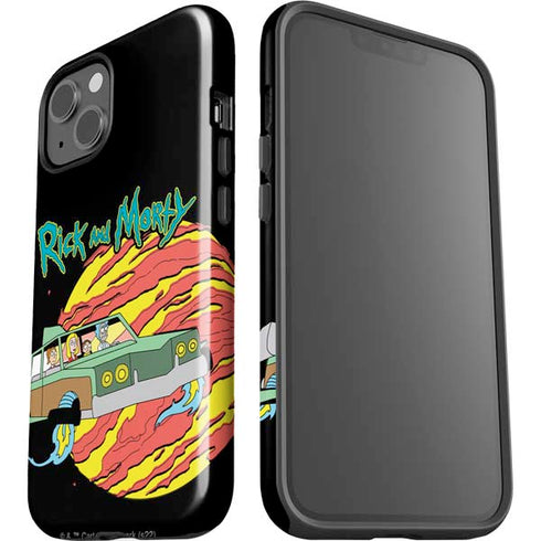 Adult Swim Rick and Morty Family Wagon iPhone 15 Impact Case