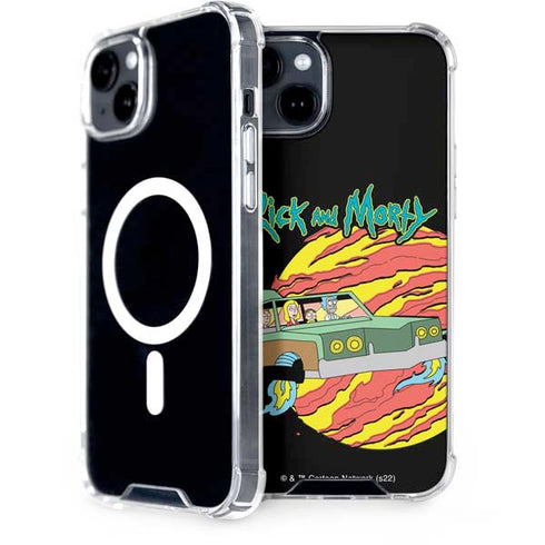 Adult Swim Rick and Morty Family Wagon iPhone 15 Plus MagSafe Case
