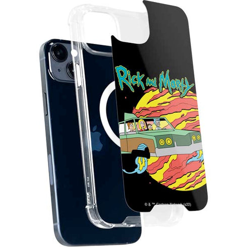 Adult Swim Rick and Morty Family Wagon iPhone 14 Plus MagSafe Case