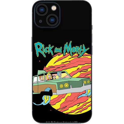 Adult Swim Rick and Morty Family Wagon iPhone 14 Plus Skin