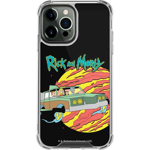 Adult Swim Rick and Morty Family Wagon iPhone 14 Pro Max Clear Case