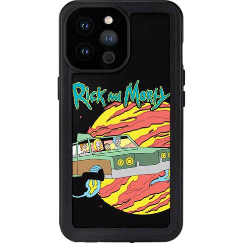 Adult Swim Rick and Morty Family Wagon iPhone 14 Pro Max Waterproof Case