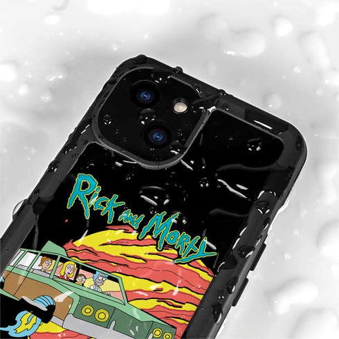 Adult Swim Rick and Morty Family Wagon iPhone 15 Waterproof Case