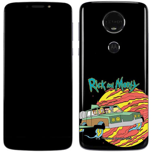 Adult Swim Rick and Morty Family Wagon Moto E5 Plus Skin