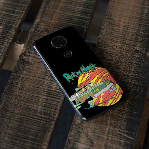 Adult Swim Rick and Morty Family Wagon Moto E5 Plus Skin
