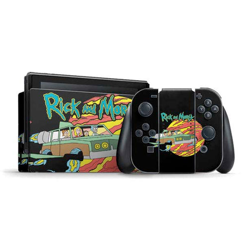 Adult Swim Rick and Morty Family Wagon Nintendo Switch Bundle Skin